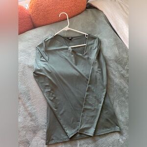 Express body contour top in size medium- Sage green color